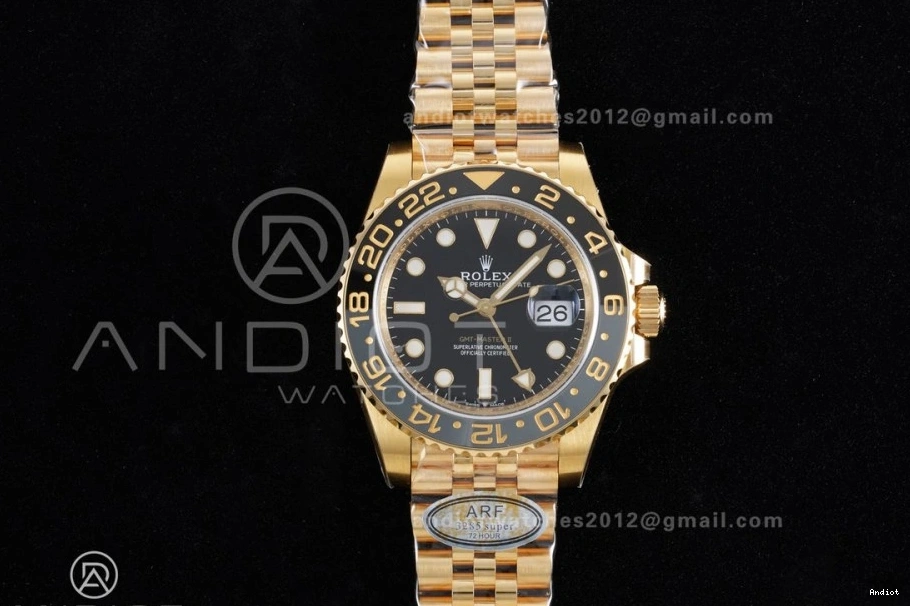 GMT SH3285 Dial V2 Master Edition 126718 New Best ARF YG Jubilee Bracelet Black on GRNR II 1122